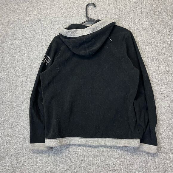 Vintage y2k 2000s black gray fuzzy fleece Harley Davidson women's zip up‎ Hoodie - Picture 8 of 9